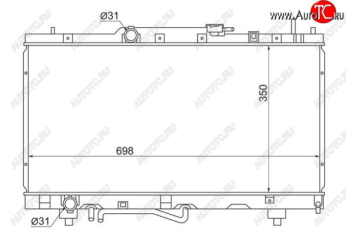 5 849 р. Радиатор двигателя SAT (пластинчатый, МКПП/АКПП, Пробка радиатора R102A, Китай) Toyota Corona Premio T210 дорестайлинг (1996-1997)  с доставкой в г. Майкоп