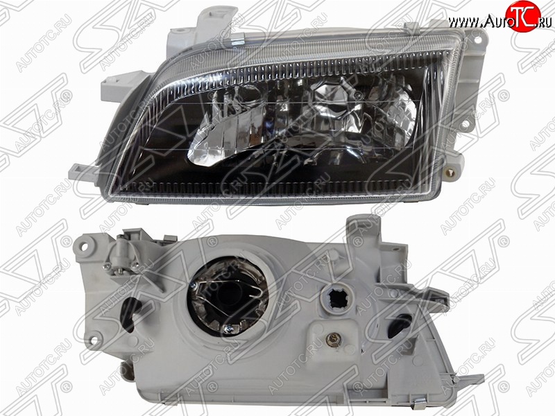 2 499 р. Правая фара передняя SAT (черный хрусталь) Toyota Carina T190 седан дорестайлинг (1992-1994)  с доставкой в г. Майкоп