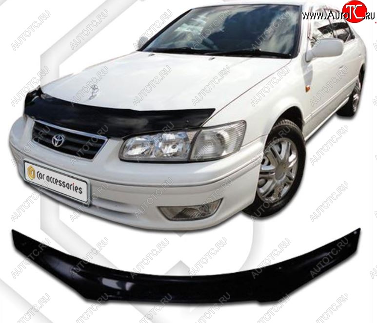 2 079 р. Дефлектор капота  Camry Gracia (V20-V25) CA-Plastiс  Toyota Camry  XV20 (1999-2001) (Classic черный, Без надписи)  с доставкой в г. Майкоп