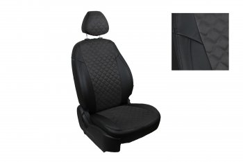 Чехлы для сидений Seintex Ромб Алькантара Toyota Camry  XV40 (2006-2011) дорестайлинг, рестайлинг (Цвет: черный)