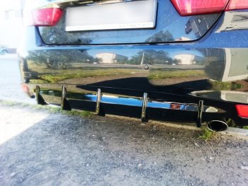 2 699 р. Диффузор на задний бампер KURAJ. (2 трубы) Toyota Camry XV55 1-ый рестайлинг (2014-2017) (Неокрашенные)  с доставкой в г. Майкоп. Увеличить фотографию 4