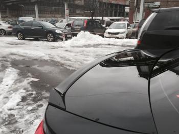 Лип спойлер INMAX Toyota Camry ( XV50,  XV55) (2011-2018) дорестайлинг, 1-ый рестайлинг, 2-ой рестайлинг (цвет: черный глянец)