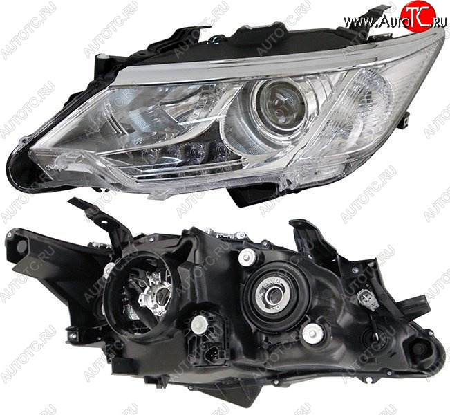 5 799 р. Левая фара SAT (под ксенон, ДХО, с электрокорректором) Toyota Camry XV55 1-ый рестайлинг (2014-2017)  с доставкой в г. Майкоп