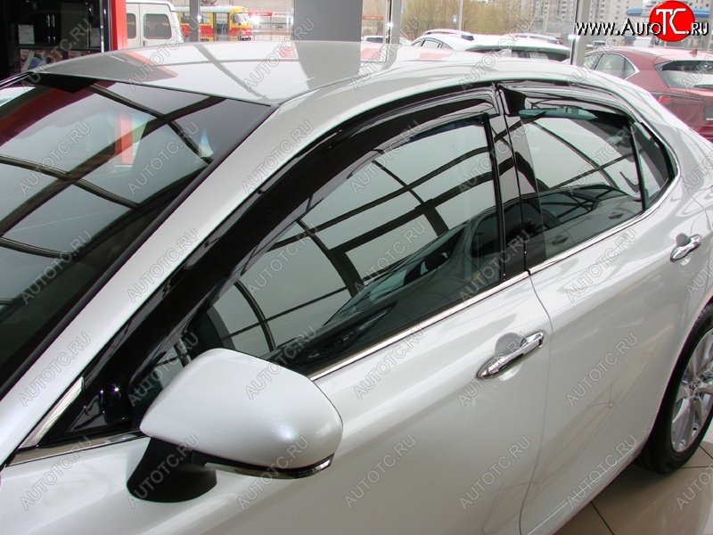 3 399 р. Дефлекторы окон (ветровики) SIM Toyota Camry XV70 дорестайлинг (2017-2021)  с доставкой в г. Майкоп