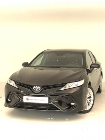 14 699 р. Накладка переднего бампера Yurol Toyota Camry XV70 дорестайлинг (2017-2021) (Неокрашенная)  с доставкой в г. Майкоп. Увеличить фотографию 2