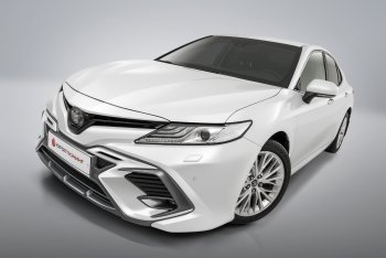 17 199 р. Накладка в центральный воздухозаборник переднего бампера Harius Toyota Camry XV70 дорестайлинг (2017-2021) (Неокрашенная)  с доставкой в г. Майкоп. Увеличить фотографию 3