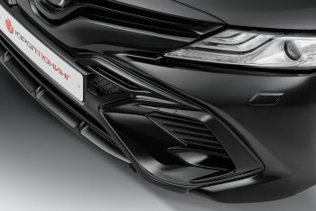 17 199 р. Накладка в центральный воздухозаборник переднего бампера Harius Toyota Camry XV70 дорестайлинг (2017-2021) (Неокрашенная)  с доставкой в г. Майкоп. Увеличить фотографию 6