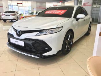 31 999 р. Решетка в передний бампер HEMMES Toyota Camry XV70 дорестайлинг (2017-2021) (неокрашенная)  с доставкой в г. Майкоп. Увеличить фотографию 2