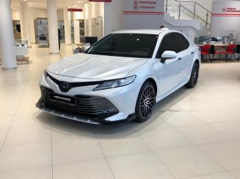 16 999 р. Накладка переднего бампера HEMMES Toyota Camry XV70 дорестайлинг (2017-2021) (неокрашенная)  с доставкой в г. Майкоп. Увеличить фотографию 3