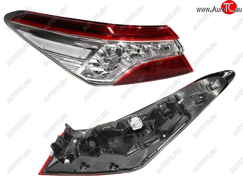 6 449 р. Левый фонарь (внешний/диодный) (рестайлинг) SAT Toyota Camry XV70 дорестайлинг (2017-2021)  с доставкой в г. Майкоп