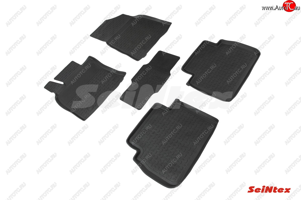 3 199 р. Резиновые коврики в салон с высоким бортом SeiNtex  Toyota Camry  XV70 (2017-2021) дорестайлинг  с доставкой в г. Майкоп