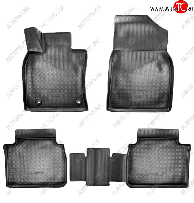 2 499 р. Коврики салонные Noplast (3D)  Toyota Camry  XV70 (2017-2021) дорестайлинг (Черные)  с доставкой в г. Майкоп