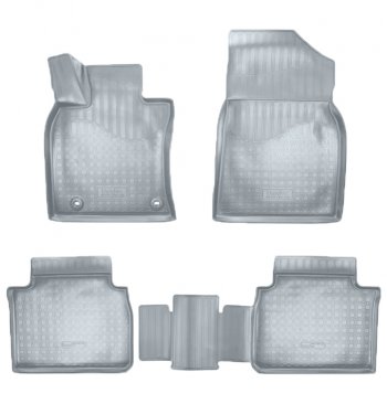 Коврики салонные Noplast (3D) Toyota Camry  XV70 (2017-2021) дорестайлинг (Серые)