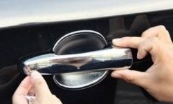 1 799 р. Накладки на внешние ручки дверей СТ Toyota Camry XV50 дорестайлинг (2011-2014) (Неокрашенные)  с доставкой в г. Майкоп. Увеличить фотографию 2