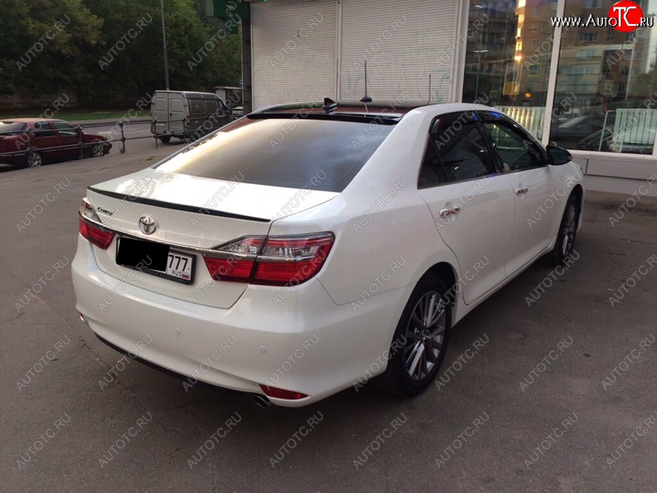 2 799 р. Лип спойлер АВТОКРАТ Toyota Camry XV55 1-ый рестайлинг (2014-2017) (Неокрашенный)  с доставкой в г. Майкоп