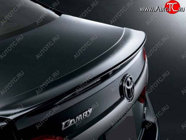 3 999 р. Лип спойлер CT v2 Toyota Camry XV55 1-ый рестайлинг (2014-2017) (Неокрашенный)  с доставкой в г. Майкоп
