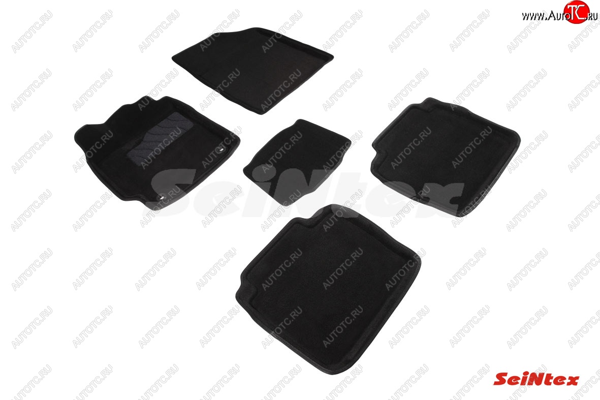 5 699 р. Комплект 3D ковриков в салон (ворсовые / чёрные) Seintex  Toyota Camry ( XV50,  XV55) (2011-2018) дорестайлинг, 1-ый рестайлинг, 2-ой рестайлинг  с доставкой в г. Майкоп