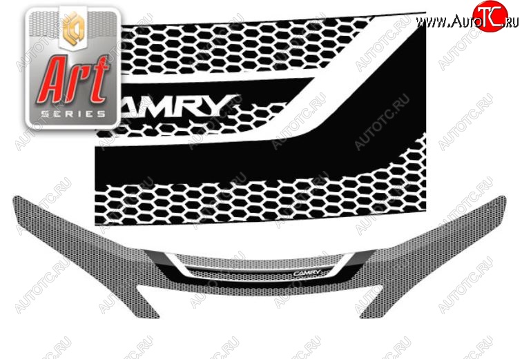 2 479 р. Дефлектор капота CA-Plastiс exclusive  Toyota Camry  XV30 (2004-2006) рестайлинг (Серия Art графит)  с доставкой в г. Майкоп