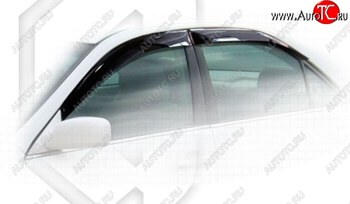 2 079 р. Дефлектора окон CA-Plastic Toyota Camry XV30 дорестайлинг (2001-2004) (Classic полупрозрачный, Без хром.молдинга)  с доставкой в г. Майкоп