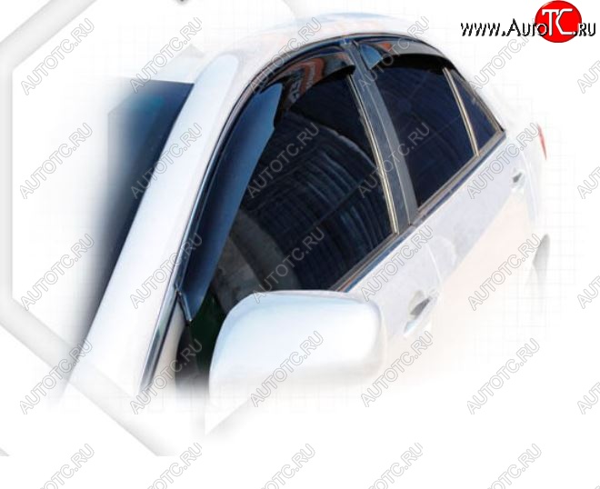 1 999 р. Дефлектора окон CA-Plastic Toyota Camry XV40 дорестайлинг (2006-2008) (Classic полупрозрачный, Без хром.молдинга, Крепление только на скотч)  с доставкой в г. Майкоп