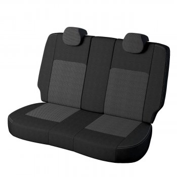 5 999 р. Чехлы для сидений Lord Autofashion Турин (экокожа, жаккард) Toyota Camry XV40 дорестайлинг (2006-2008) (Чёрный, вставка жаккард Тома серый)  с доставкой в г. Майкоп. Увеличить фотографию 2