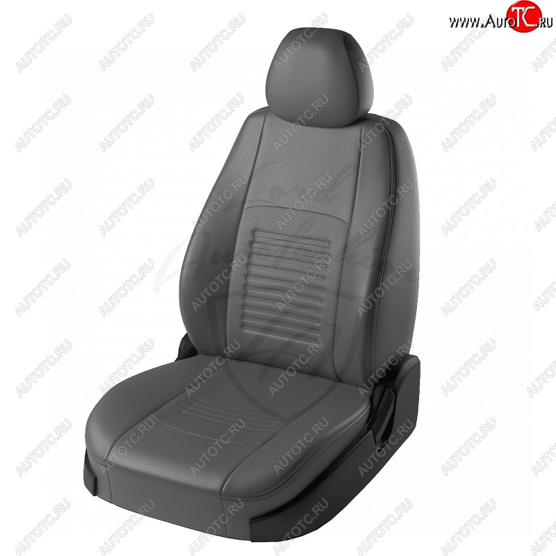 6 249 р. Чехлы для сидений Lord Autofashion Турин (экокожа) Toyota Camry XV40 дорестайлинг (2006-2008) (Серый, вставка серая)  с доставкой в г. Майкоп