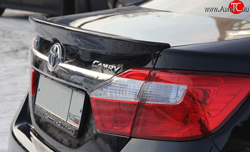 2 349 р. Лип спойлер M-VRS Toyota Camry XV55 1-ый рестайлинг (2014-2017) (Неокрашенный)  с доставкой в г. Майкоп