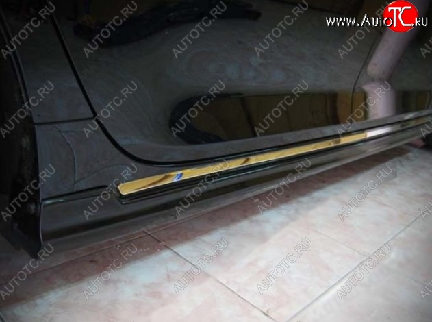 4 799 р. Пороги накладки CT Toyota Camry XV50 дорестайлинг (2011-2014) (Неокрашенные)  с доставкой в г. Майкоп