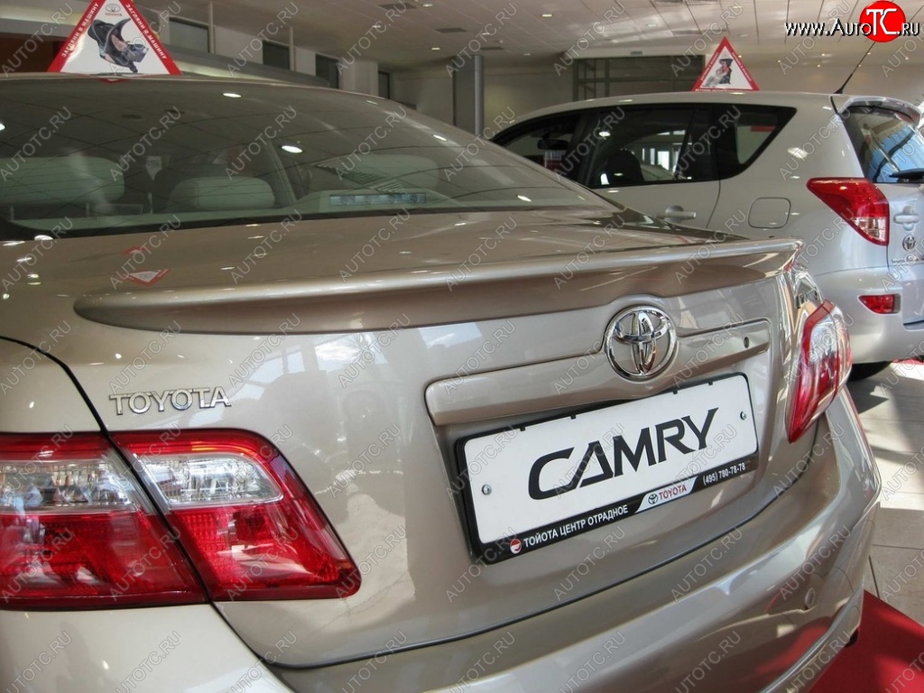 2 899 р. Лип спойлер ОEМ  Toyota Camry  XV40 (2009-2011) рестайлинг (Неокрашенный)  с доставкой в г. Майкоп