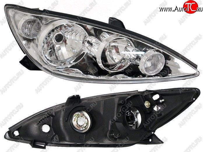3 369 р. Правая фара SAT (короткое ухо) Toyota Camry XV30 рестайлинг (2004-2006)  с доставкой в г. Майкоп