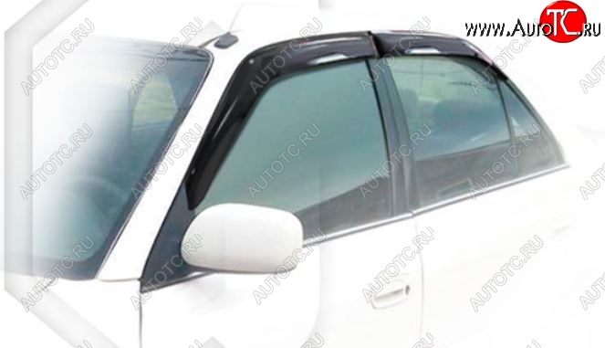 1 999 р. Дефлектора окон CA-Plastic Toyota Carina Е210 седан дорестайлинг (1996-1998) (Classic полупрозрачный, Без хром.молдинга, Крепление только на скотч)  с доставкой в г. Майкоп