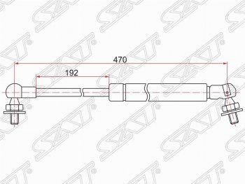 Газовый упор капота SAT Toyota Chaser - Mark 2  X90