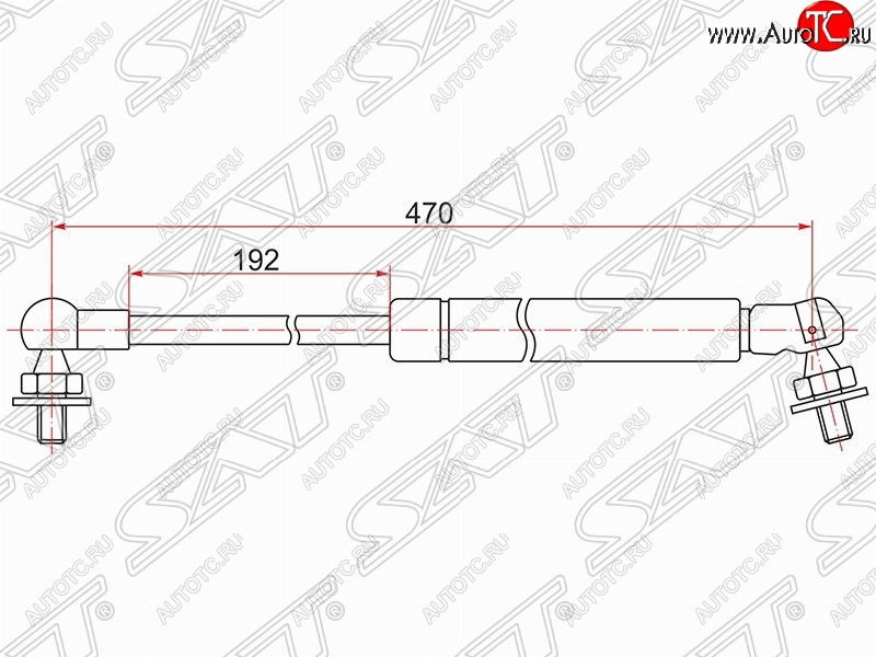 879 р. Газовый упор капота SAT  Toyota Chaser - Mark 2  X90  с доставкой в г. Майкоп