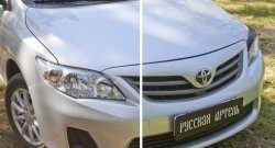 999 р. Реснички на фары RA Toyota Corolla E140 седан рестайлинг (2009-2013) (Неокрашенные)  с доставкой в г. Майкоп. Увеличить фотографию 6