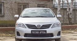 1 859 р. Защитная сетка решетки переднего бампера РА Toyota Corolla E150 седан рестайлинг (2009-2013)  с доставкой в г. Майкоп. Увеличить фотографию 4