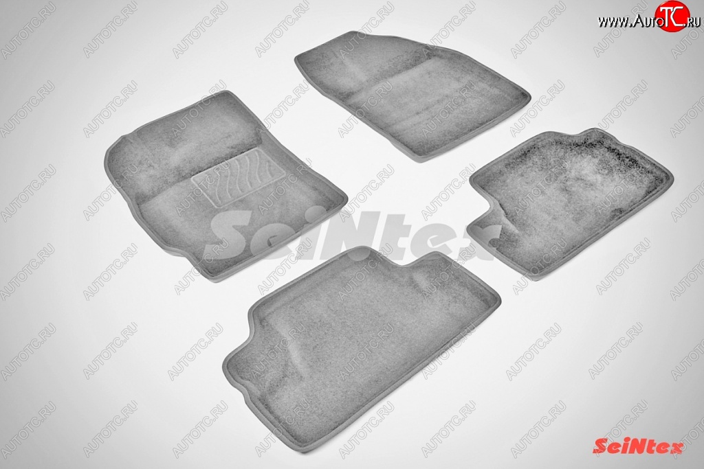 6 709 р. Износостойкие коврики в салон 3D TOYOTA COROLLA 07 серые (компл)  Toyota Corolla  E150 (2006-2010) седан дорестайлинг  с доставкой в г. Майкоп