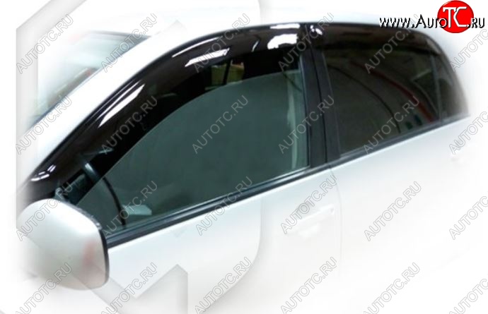 1 999 р. Дефлектора окон (Е121, 123, 124) CA-Plastic  Toyota Corolla  E120 (2004-2007) хэтчбек рестайлинг (Classic полупрозрачный, Без хром.молдинга, Крепление только на скотч)  с доставкой в г. Майкоп