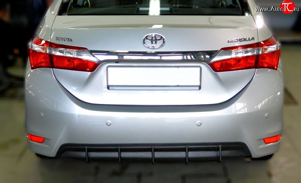 5 799 р. Диффузор заднего бампера Sport  Toyota Corolla  E180 (2013-2019) дорестайлинг, рестайлинг (Неокрашенная)  с доставкой в г. Майкоп