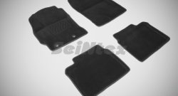 Износостойкие коврики в салон SeiNtex Premium 3D 4 шт. (ворсовые, черные) Toyota Corolla  E180 (2013-2019) дорестайлинг, рестайлинг
