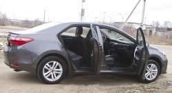 1 999 р. Накладки на порожки автомобиля RA Toyota Corolla E180 дорестайлинг (2013-2016)  с доставкой в г. Майкоп. Увеличить фотографию 2