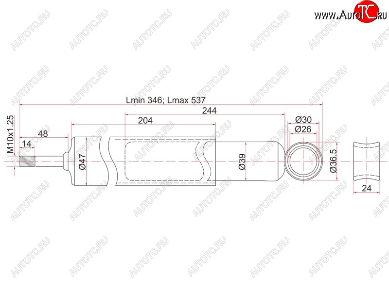 1 699 р. Амортизатор задний LH=RH SAT  Toyota Corolla  E100 - Sprinter ( E100,  E110)  с доставкой в г. Майкоп