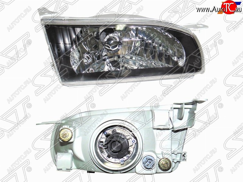 3 399 р. Правая фара SAT (черный хрусталь)  Toyota Corolla  E110 (1995-1997) седан рестайлинг  с доставкой в г. Майкоп