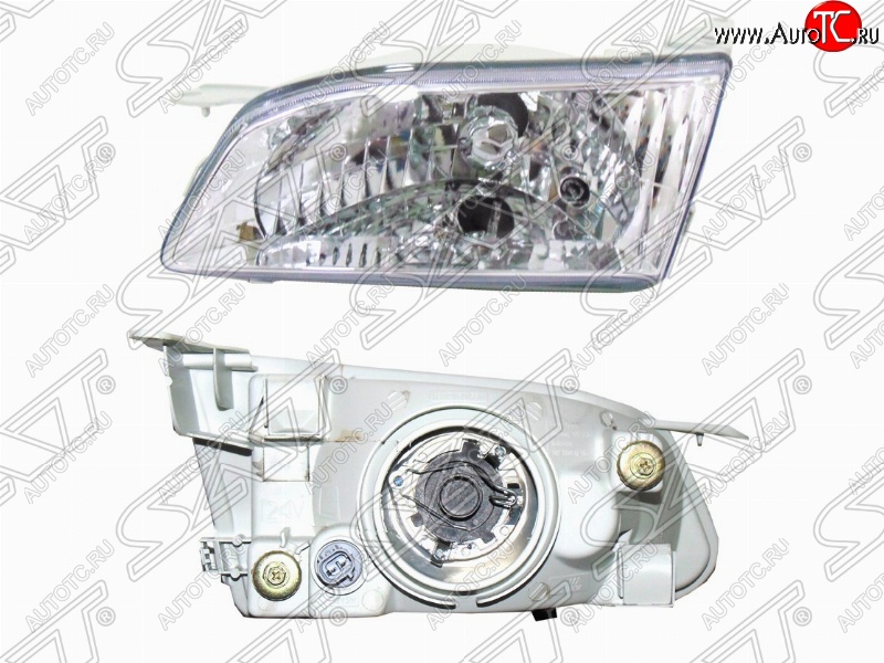 2 179 р. Правая фара SAT (хрусталь) Toyota Corolla E110 седан дорестайлинг (1997-2000)  с доставкой в г. Майкоп