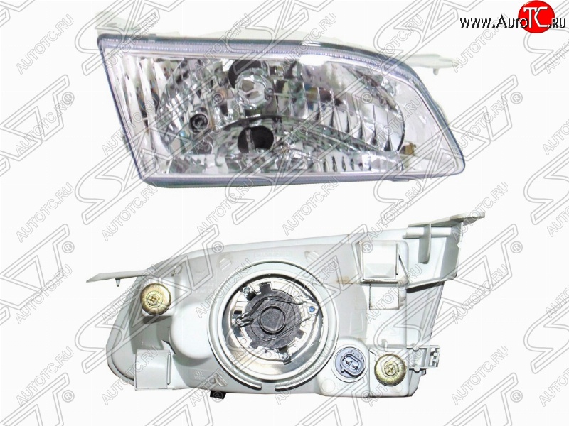 2 179 р. Левая фара SAT (хрусталь) Toyota Corolla E110 седан дорестайлинг (1997-2000)  с доставкой в г. Майкоп