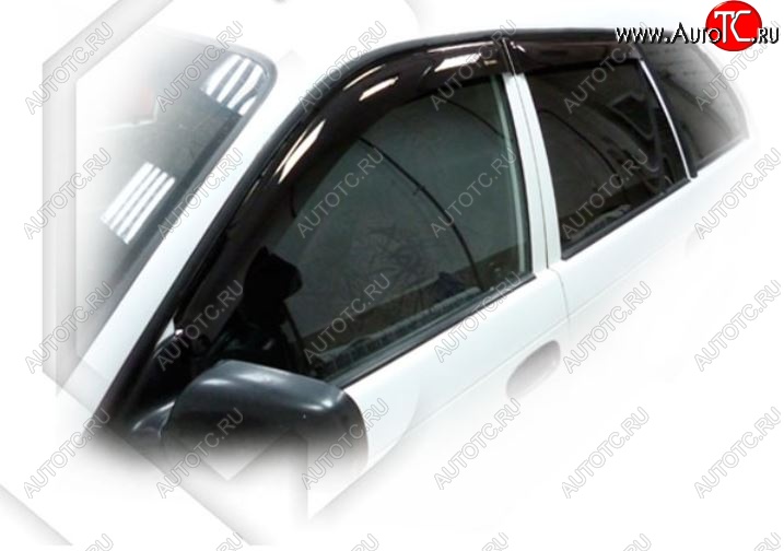2 079 р. Дефлектора окон (Е100, 103) CA-Plastic  Toyota Corolla  E110 (1997-2000) универсал дорестайлинг (Classic полупрозрачный, Без хром.молдинга, Крепление только на скотч)  с доставкой в г. Майкоп