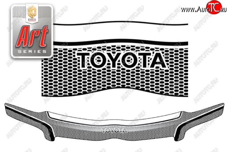2 199 р. Дефлектор капота CA-Plastiс  Toyota Corolla  E120 (2004-2007) седан рестайлинг (Серия Art черная)  с доставкой в г. Майкоп