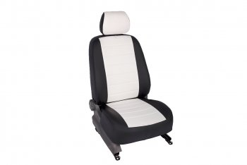 Чехлы для сидений SeiNtex Toyota Corolla ( E150,  E140) (2006-2013) седан дорестайлинг, седан рестайлинг (Чёрный/белый)