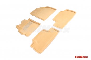 5 449 р. Комплект ворсовых ковриков в салон Seintex (3D)  Toyota Corolla ( E150,  E140) (2006-2013) седан дорестайлинг, седан рестайлинг (Черный)  с доставкой в г. Майкоп. Увеличить фотографию 3
