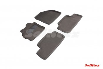 5 449 р. Комплект ворсовых ковриков в салон Seintex (3D)  Toyota Corolla ( E150,  E140) (2006-2013) седан дорестайлинг, седан рестайлинг (Черный)  с доставкой в г. Майкоп. Увеличить фотографию 2