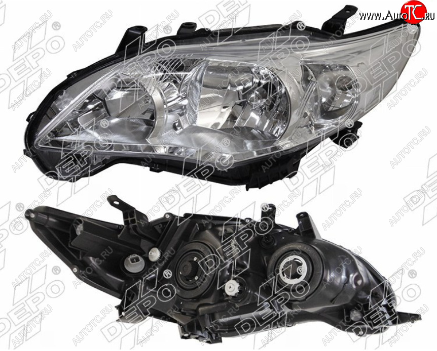 12 999 р. Левая фара DEPO Toyota Corolla E140 седан рестайлинг (2009-2013)  с доставкой в г. Майкоп